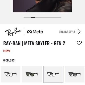 Ray-Ban Meta Skyler Gen 2 Black Sunglasses